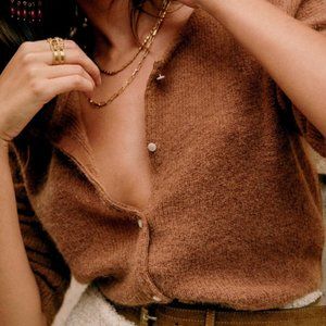 Sezane Gaspard Cardigan Sweater - Caramel color size M